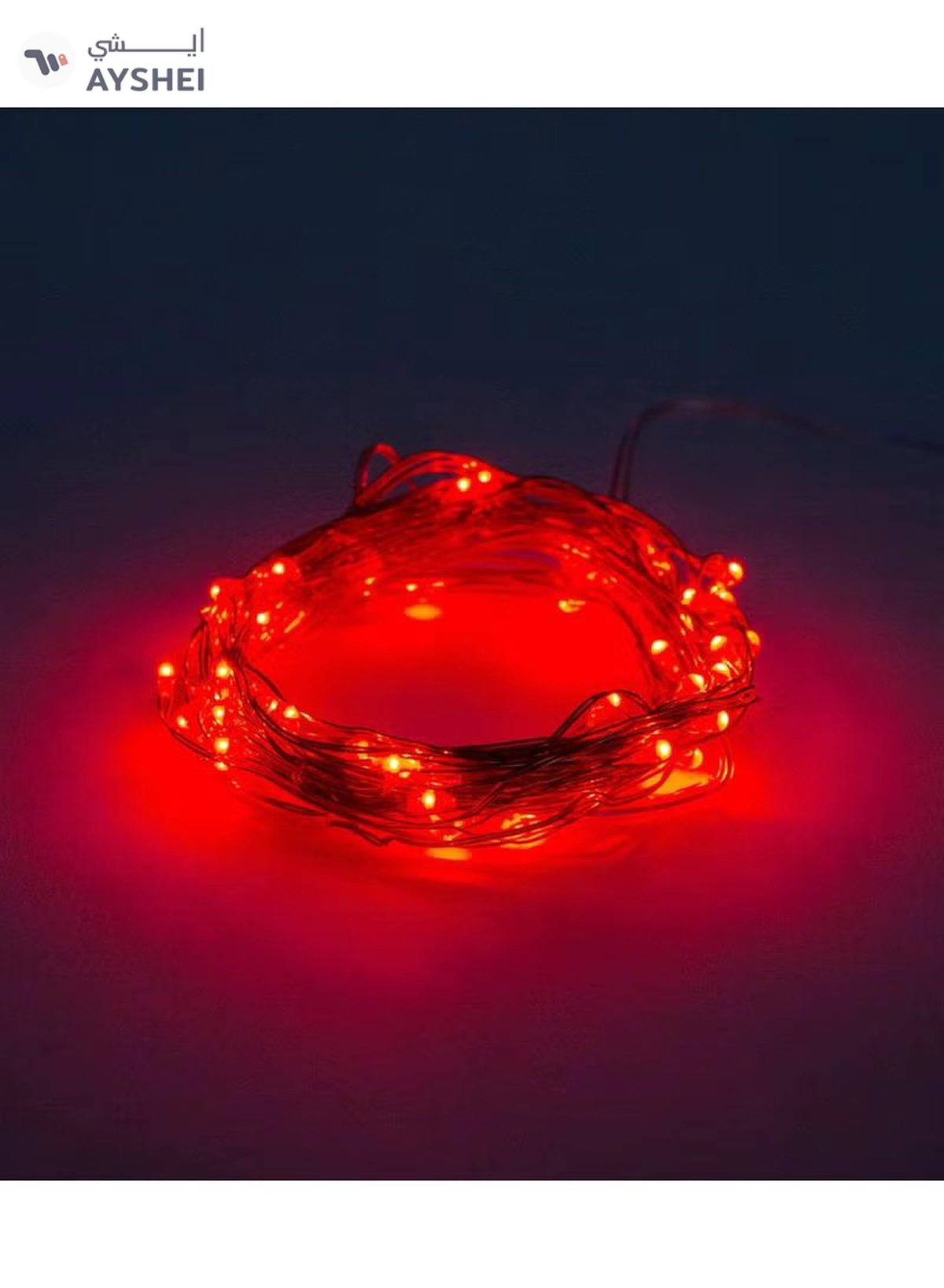 Yuwell Fairy Light Battery Operated Waterproof Starry Firefly Copper Wire String Light 5M 50 Led For Wedding Party Home And Garden Decorations Red-1-1