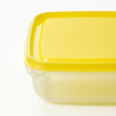 IKEA PRUTA Food Container, 0.6 L, Transparent/Yellow -3