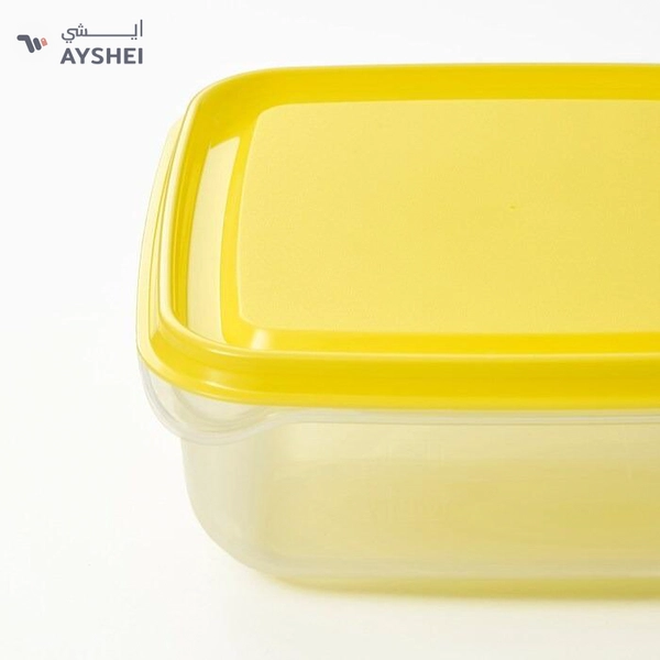IKEA PRUTA Food Container, 0.6 L, Transparent/Yellow 