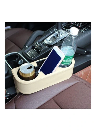 Generic Universal Leather Car Seat Dual Cup Drink Bottle Holder-0