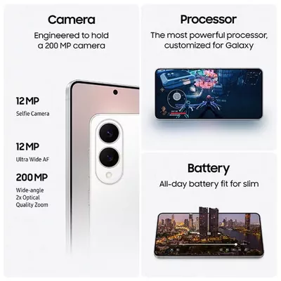 Samsung Galaxy S25 Edge AI Phone Dual SIM Titanium Icyblue 12GB RAM 256GB - Middle East Version-4
