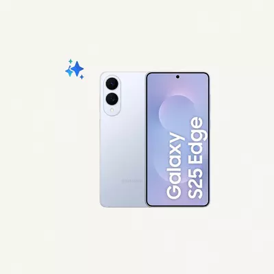 Samsung Galaxy S25 Edge AI Phone Dual SIM Titanium Icyblue 12GB RAM 256GB - Middle East Version-0