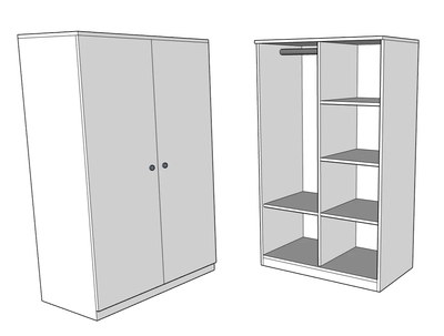 Compa Loft Bed with Cupboard & Desk-0