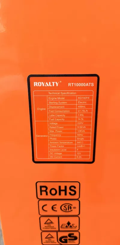 Royalty Generator Japan 10Kw Silent Generator Diesel Engine 220V-1