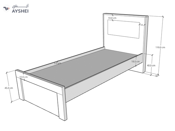Blackberry Bed, Single, 90/120