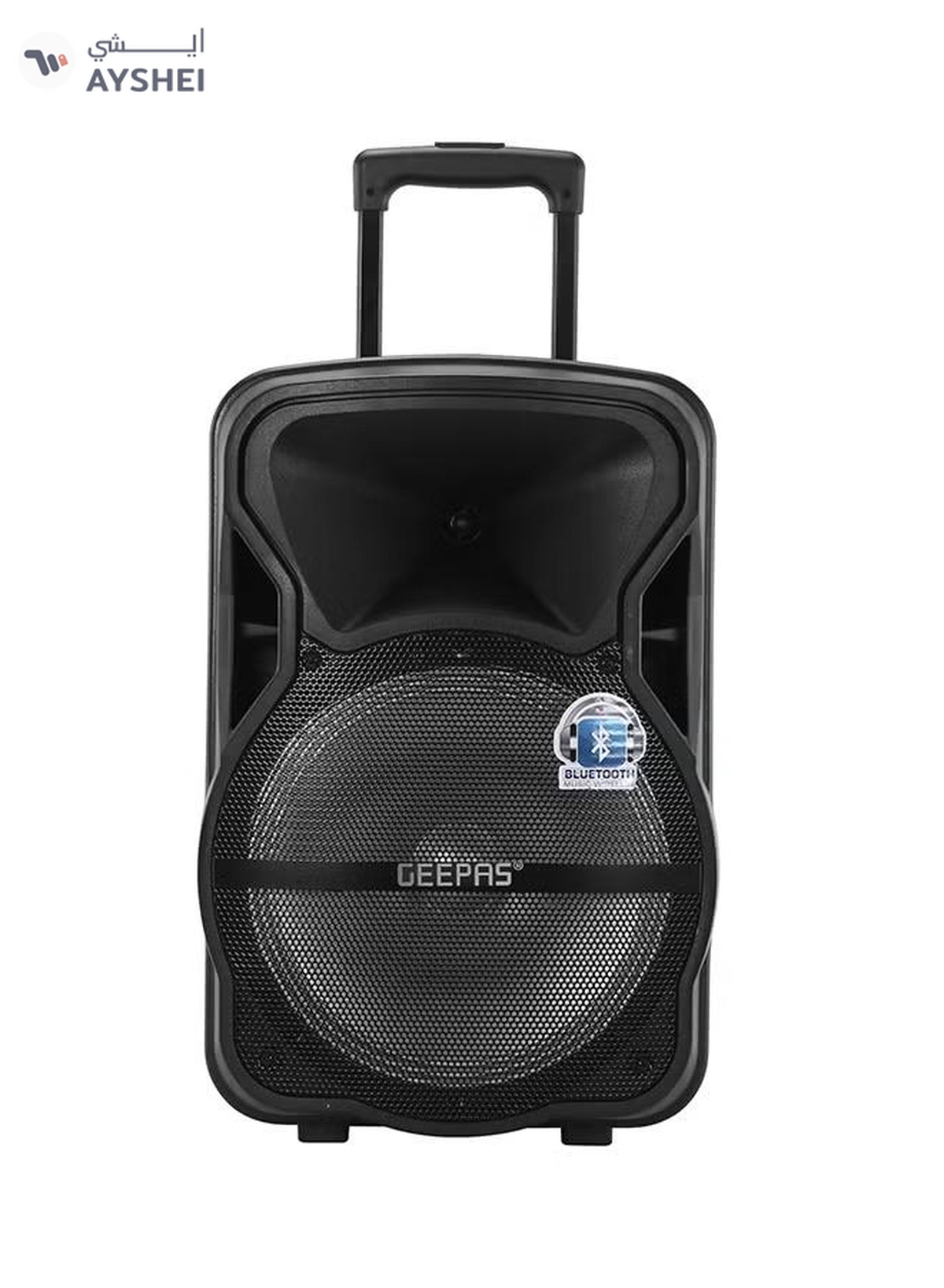 GEEPAS Portable & Rechargeable Professional Speaker With Blue tooth & TWS Function, Remote Control,, USB/Bluetooth/SD Card Slots/FM Radio, 35000W PMPO, GMS8568, Black GMS8568 Black-1-1