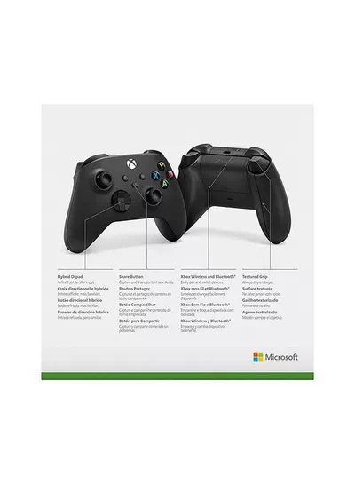 Xbox Wireless Controller – Carbon Black | Compatible with Xbox Series X|S, Xbox One, Windows PC, Android & iOS - Carbon Black-4