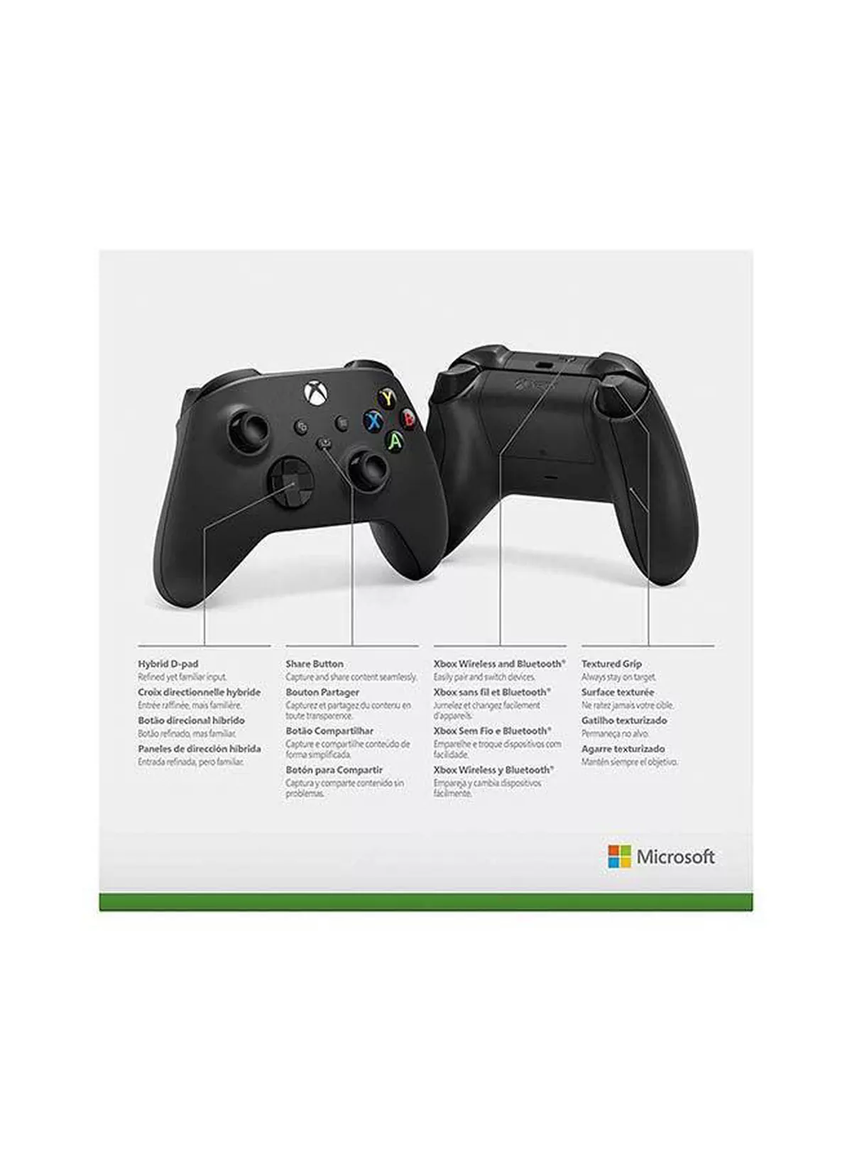 Xbox Wireless Controller – Carbon Black | Compatible with Xbox Series X|S, Xbox One, Windows PC, Android & iOS - Carbon Black-4-4