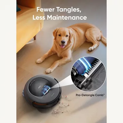 EUFY Robot Vacuum Omni C20 with All-in-One Station, Auto Emptying, Mop Washing and Drying for Hands-Free Cleaning, 7,000 Pa Powerful Suction, 3.35-Inch Ultra-Slim Body, Robot Vacuum and Mop Combo 30 W T2280V11 Black-4