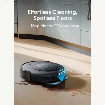 EUFY Robot Vacuum Omni C20 with All-in-One Station, Auto Emptying, Mop Washing and Drying for Hands-Free Cleaning, 7,000 Pa Powerful Suction, 3.35-Inch Ultra-Slim Body, Robot Vacuum and Mop Combo 30 W T2280V11 Black-2