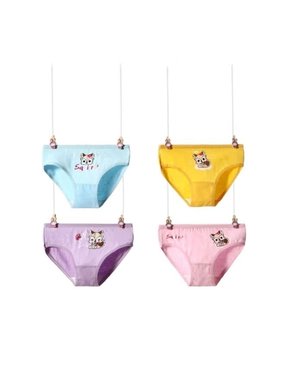 Babyqlo 4 Pack Squirrel Printed Panty Multicolour-0