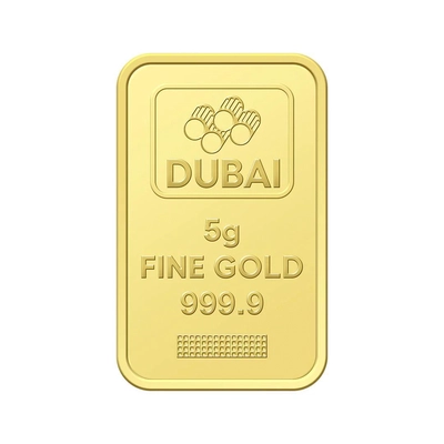 Dubai Gold 5 Grams Pure 999.9 Fine Gold Bar-2