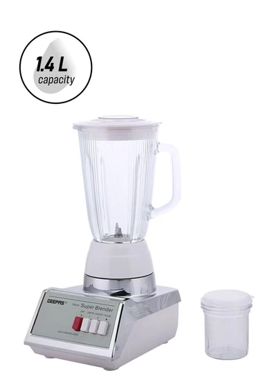 GEEPAS Electric 2-In-1 Blender 1.4 L GSB1603 Silver/White/Clear-0