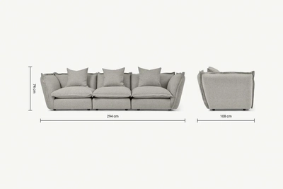 Fernsby Modular Sofa, Silver Grey-0