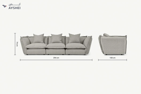 Fernsby Modular Sofa, Silver Grey