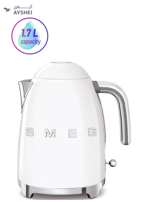 Smeg Retro 50'S Style Kettle Soft Opening Fast Boil 1.7 L 2400 W KLF03WHMAU ‎Matte White