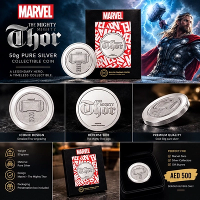 BTC 5 Gram Pure Silver Coin - The Thor-0