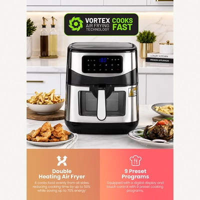 Geepas Digital Air Fryer 9.2 L With Vortex Air Frying Technology-6