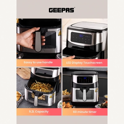 Geepas Digital Air Fryer 9.2 L With Vortex Air Frying Technology-3