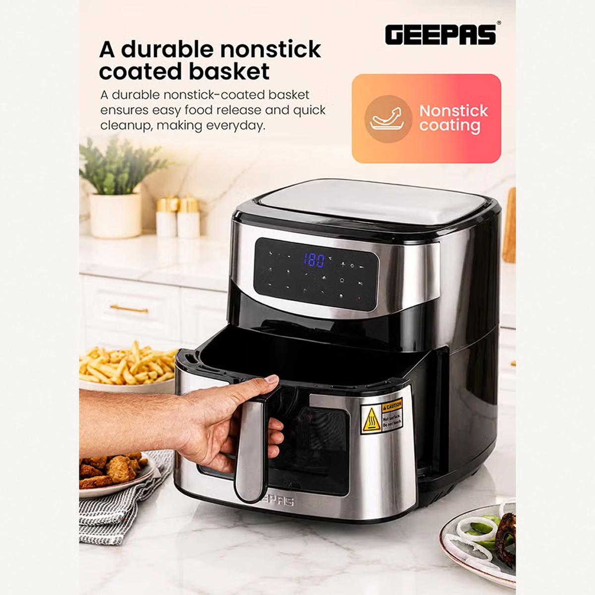 Geepas Digital Air Fryer 9.2 L With Vortex Air Frying Technology-4-4