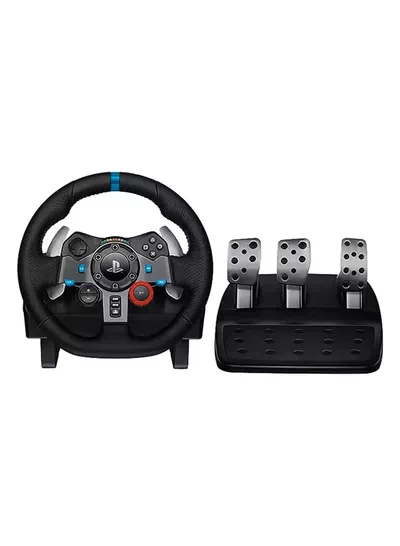 Logitech G29 Driving Force Racing Wheel & Pedals – Dual-Motor Force Feedback, 900° Rotation, Leather-Wrapped Wheel, Stainless Steel Pedals, PS5/PS4/PS3 Compatible, On-Wheel Controls & Paddle Shifters - Black I 941-000113-0