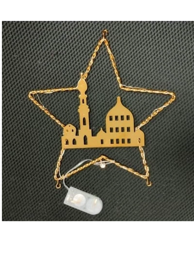 Yuwell Pack Of 3 Pcs Ramadan Decoration Hanging Lights For Indoor And Outdoor Home Decoration Light With Battery Mosque And Star Design Ramadan Light For Ramadan Decoration-1