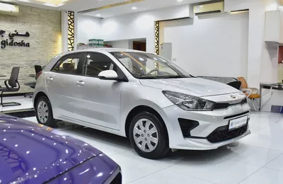 AED 575 EMi at 0% DP | KIA Rio ( 2021 Model ) in Silver Color GCC Specs-2