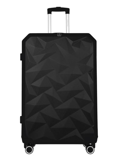PARAJOHN Crystaline ABS Luggage Trolley Set-3 Pcs-BLACK-1
