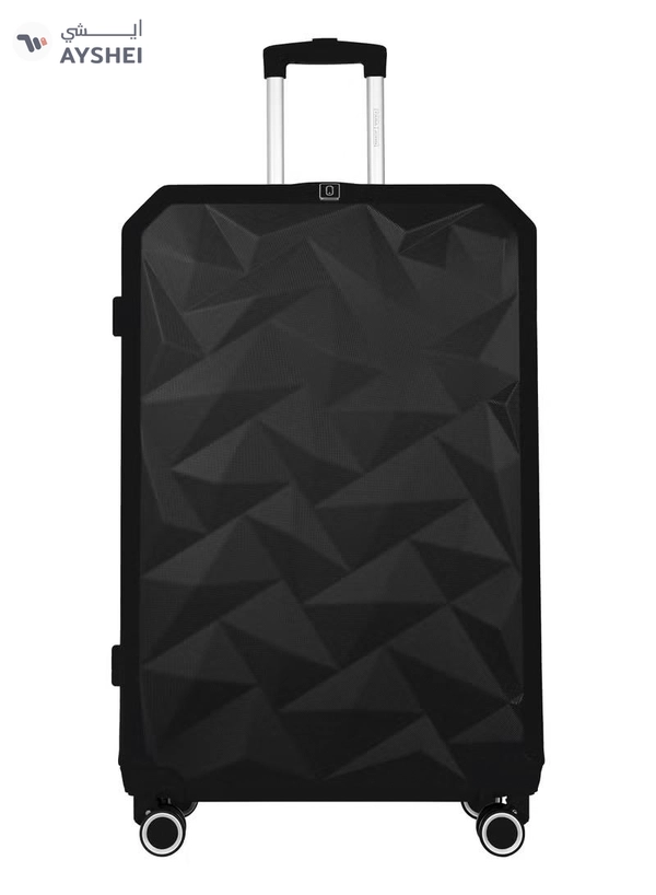 PARAJOHN Crystaline ABS Luggage Trolley Set-3 Pcs-BLACK