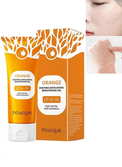 POUQUUR Orange Enzymes Exfoliating Brightening Gel LF16-35, High Activity Mild Exfoliation Facial Skincare, Gentle-Looking Formula for Refreshing the Skin Surface and Supporting a Smooth, Clean and Bright-Looking Complexion-6