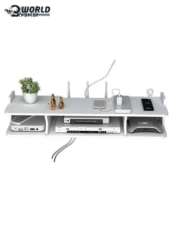 Eworld Living room TV wall set-top box router storage rack decoration wall with WIFI hanger