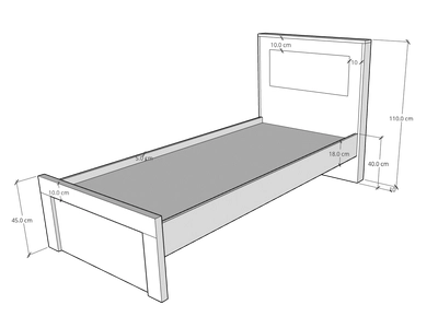 Blackberry Bed, Single, 90/120-1