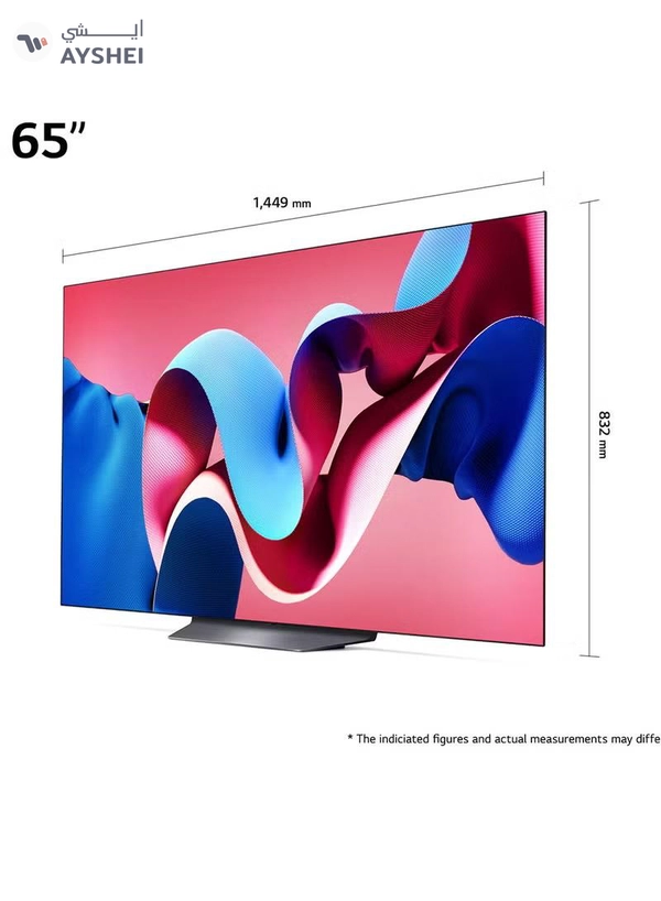 LG 65 Inch 4K OLED WebOS 24 Dolby ATMOS HDR 10 Smart TV, 120HZ, Dolby Vision, HLG,α9 AI Sound Pro (Virtual 9.1.2 Up-mix), Magic Remote included CS4, (2024 Model - KSA Version) - 2 Years Warranty OLED65CS4VA Black