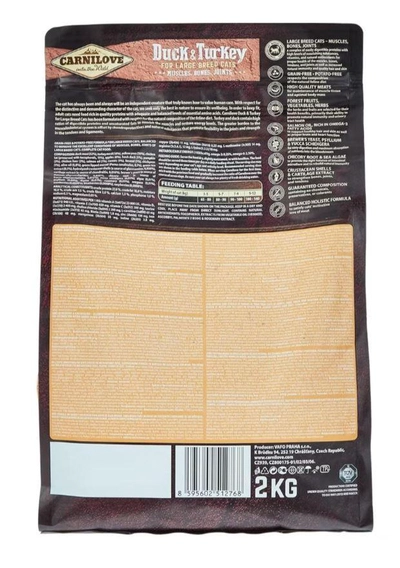 CARNILOVE Duck & Turkey for Large Breed Adult Cats 2kg-1