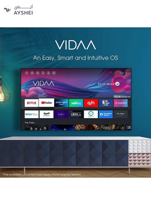 Hisense 43-Inch 4K UHD HDR Smart TV (Vidaa OS) 43A6GE Black