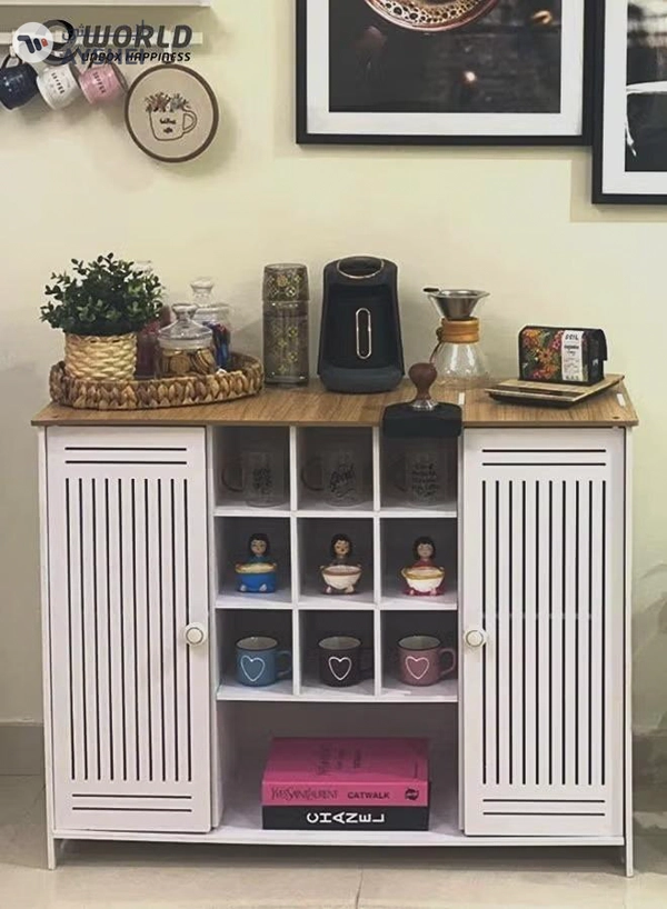 Eworld Portable 9 Cubes Freestanding Entryway kitchen Square Cube Shelf Unit Household 