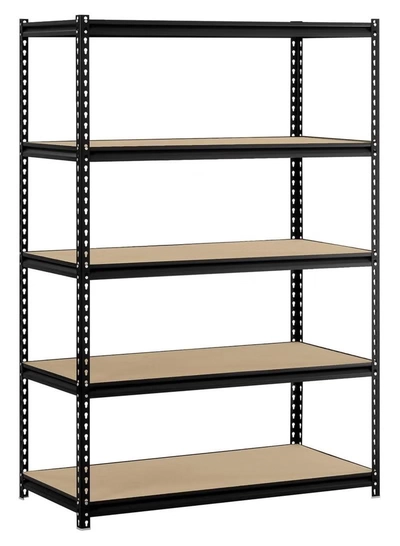 My Choice 5 Layer Black Steel Storage Rack Boltless Shelving Unit Tier Layer Height Adjustable Shelf Organizer-0