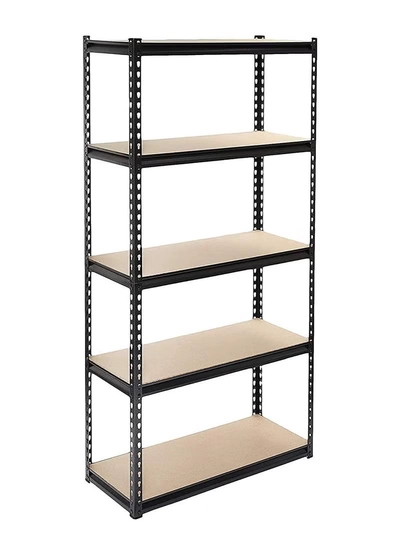 My Choice 5 Layer Black Steel Storage Rack Boltless Shelving Unit Tier Layer Height Adjustable Shelf Organizer-2