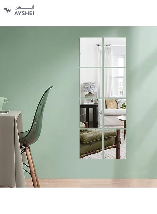 Eworld Acrylic Self-Adhesive Mirror Surface Wall Stickers