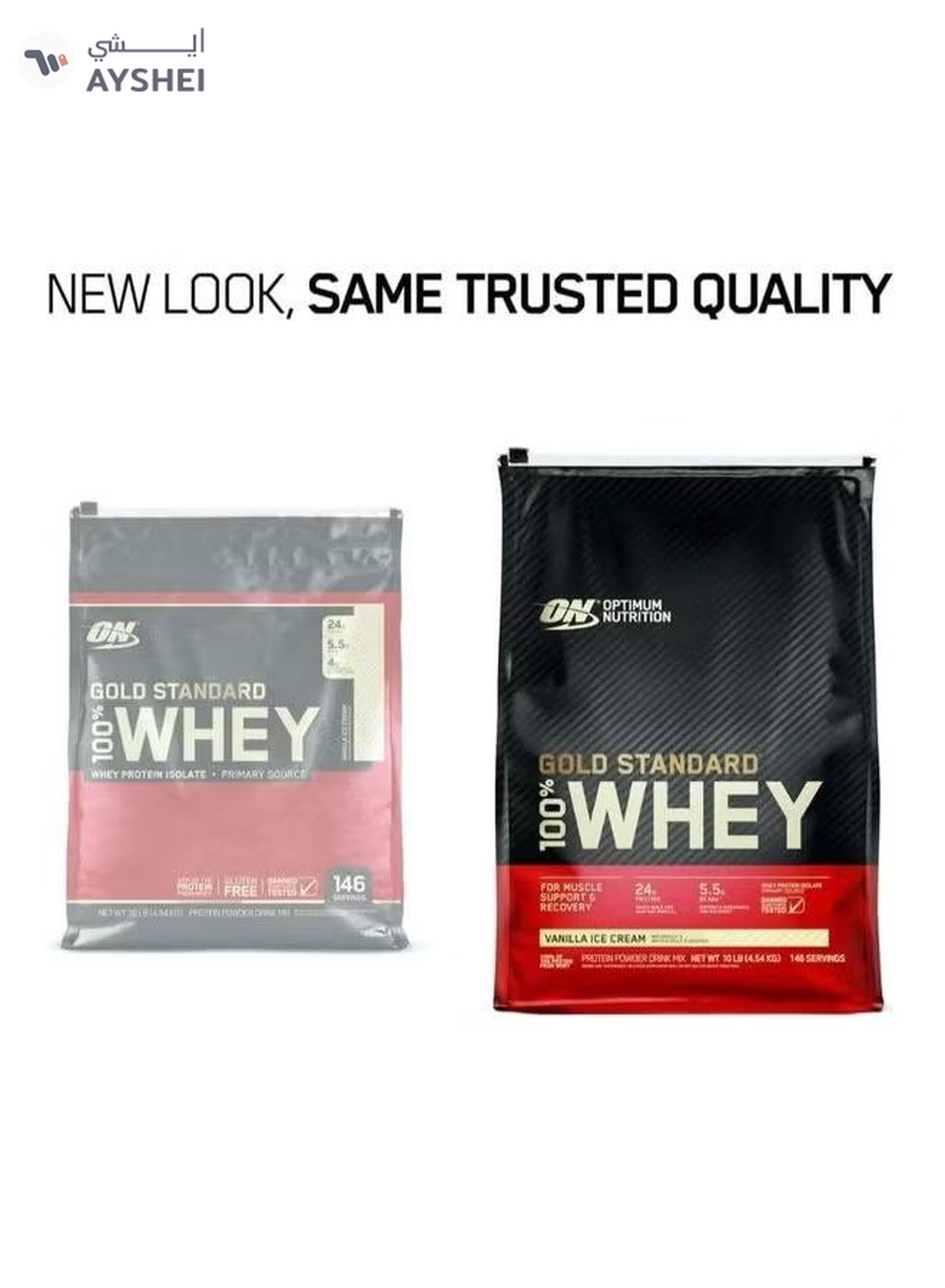 Optimum Nutrition Gold Standard 100% Whey Protein - Vanilla Ice Cream, 146 Servings-5-5