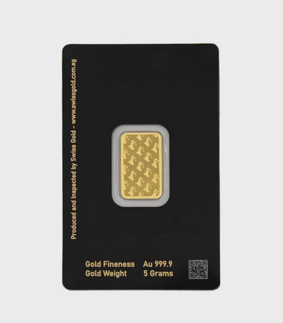 5 Grams Swiss Gold Bar 100% Authentic-1