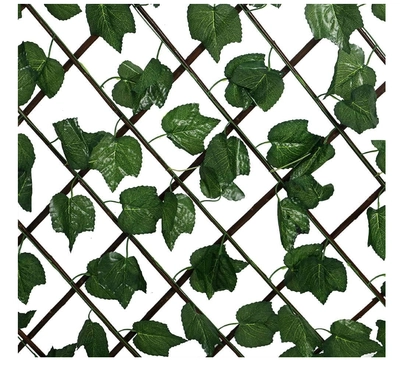 Yatai Decor Wholesale Bamboo Wooden Fence with Artificial Plants Green-2