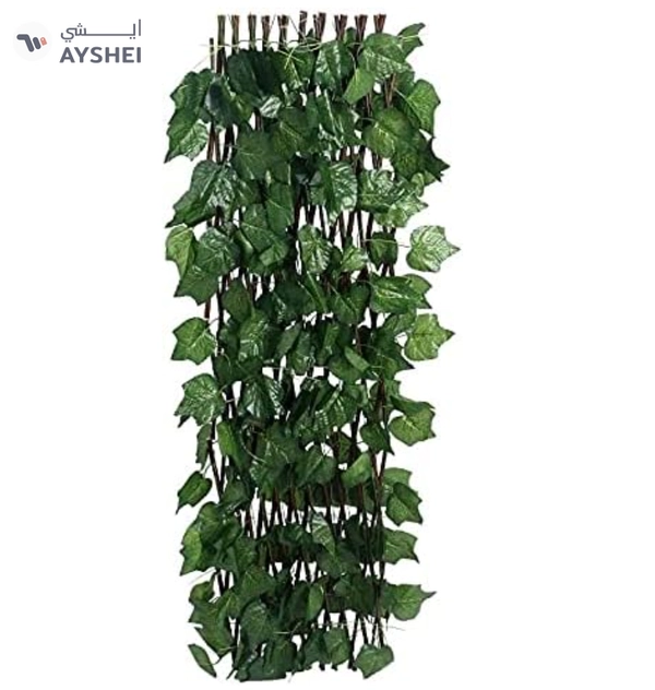 Yatai Decor Wholesale Bamboo Wooden Fence with Artificial Plants Green