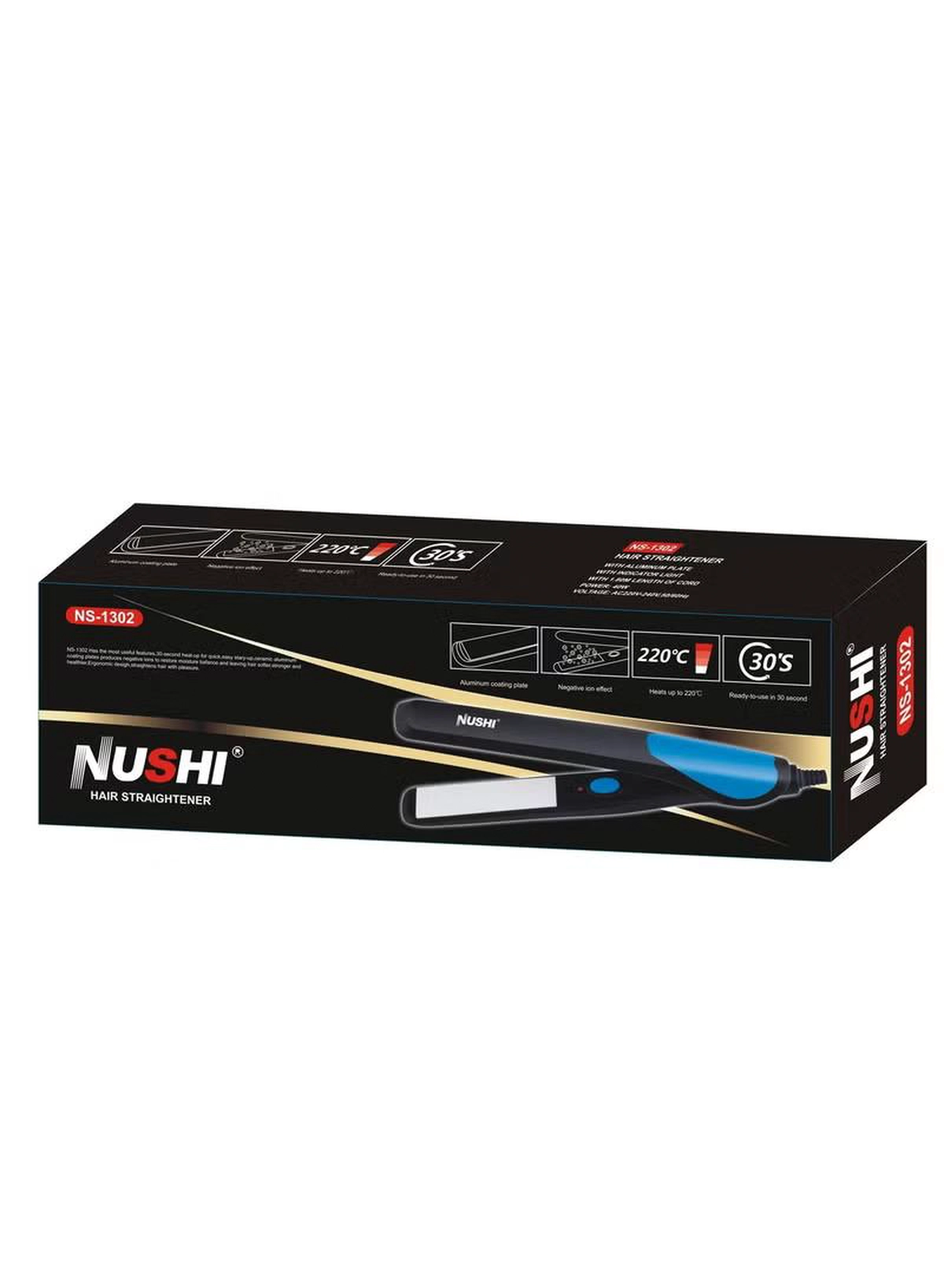 NUSHI HAIR STRAIGHTENER WITH ALUMINUM PLATE-1-1