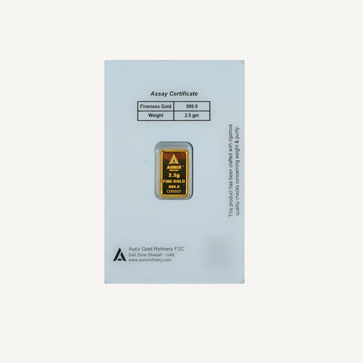 Auriz Minting 2.5g 24K Gold Bar - Variable Design-1-1