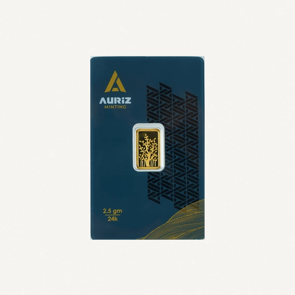 Auriz Minting 2.5g 24K Gold Bar - Variable Design
