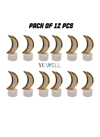 Yuwell Pack Of 12 Pcs Moon Shape Ramadan Light Mini Portable Night Light And Table Decor Lamp For Ramadan Decoration-0