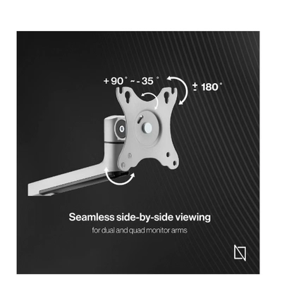 Navodesk Control Monitor Arm – Model L with Laptop Tray, Dual Monitor Stand for 17–32 Inch-2