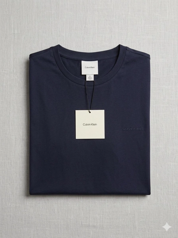 Calvin Klein Men's Navy Blue Crew Neck T-Shirt