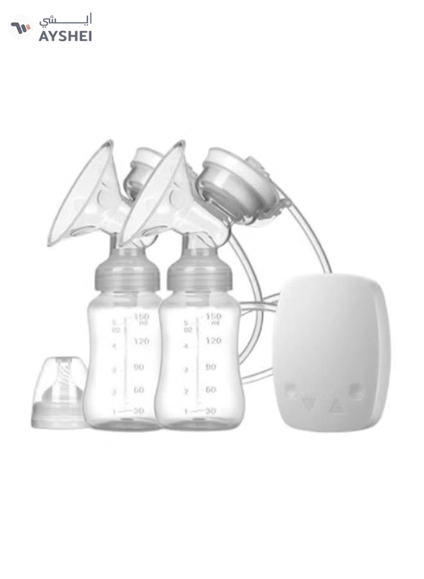Kiddoz Electric Breast Pump 150Ml, Usb Rechargeable, 8 Adjustable Suction Levels, Bpa-Free, Portable, Silicone + Pp, Comfortable Breastfeeding, White